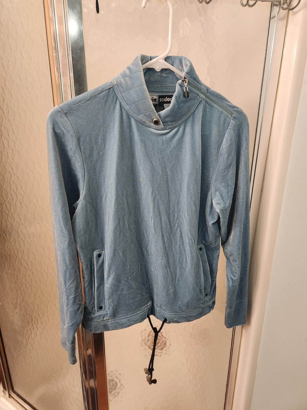 jamie sadock Light Blue Velour Jacket & Jogger Set